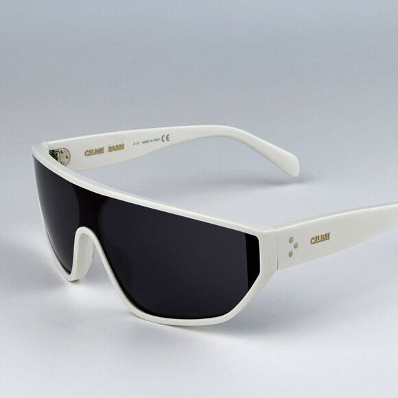 NEW Celine CL40195I 25A Ivory Smoke Shield Mask Unisex Sunglasses CL 40195I - Picture 8 of 13